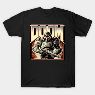 Doom Guy Back in Black T-Shirt